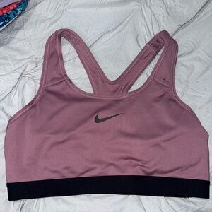 Nike Mauve Pink Racerback Sports Bra with Black Band
